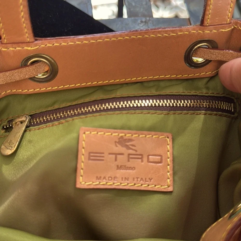 Etro bag Brown and Tan Women's Paisley Bag